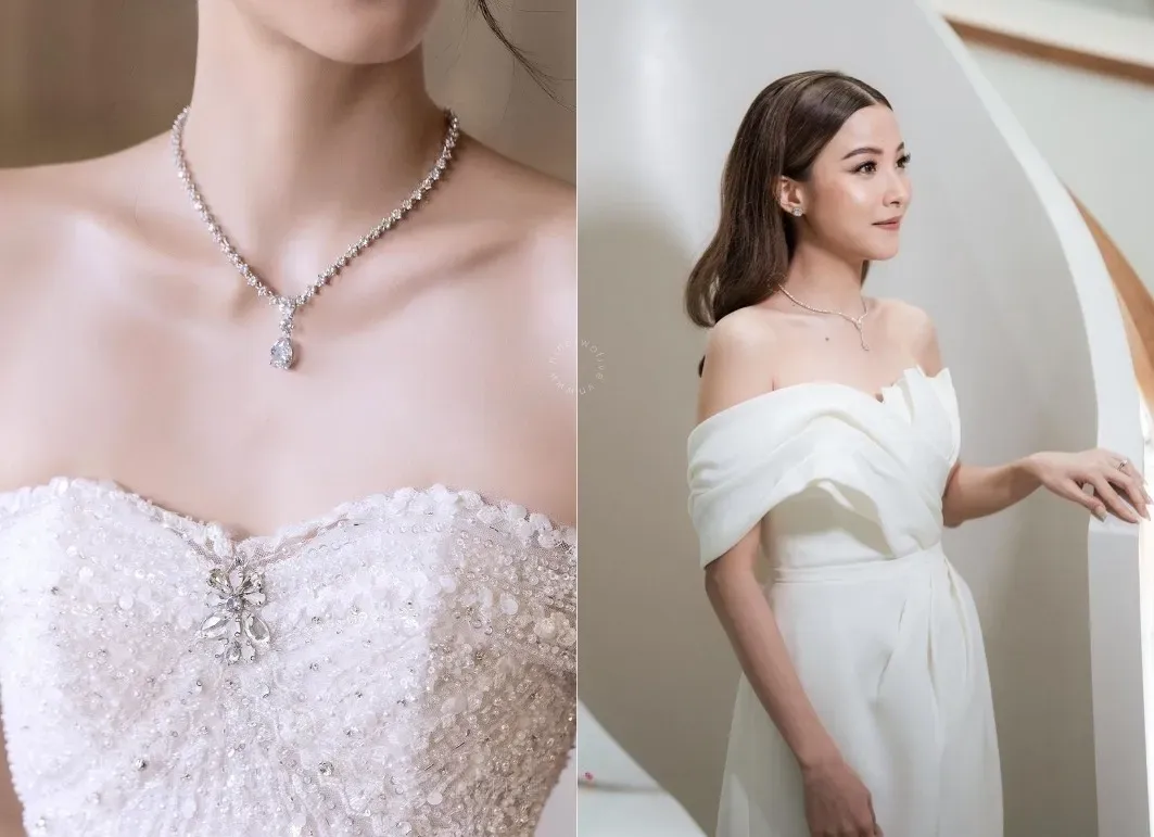 TRANG SỨC CƯỚI TINH TẾ: QUY TẮC ĐEO TRANG SỨC PHÙ HỢP VỚI KIỂU VÁY VÀ PHONG CÁCH TRANG ĐIỂM