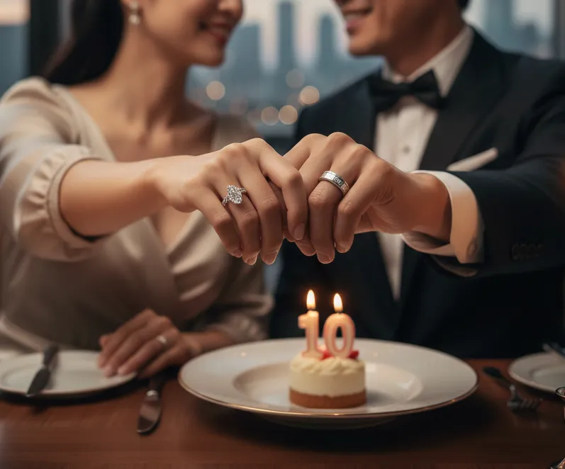 Kỷ Niệm 10 Năm Ngày Cưới: Tại Sao Một Cặp Nhẫn Cưới Kim Cương Là Lựa Chọn PHÙ HỢP Nhất?