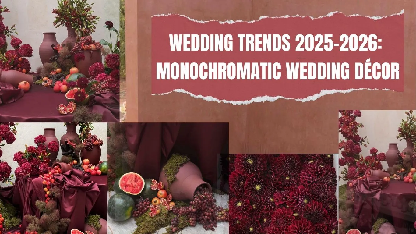 WEDDING DECOR TREND 2026: MONOCHROMATIC WEDDING DÉCOR