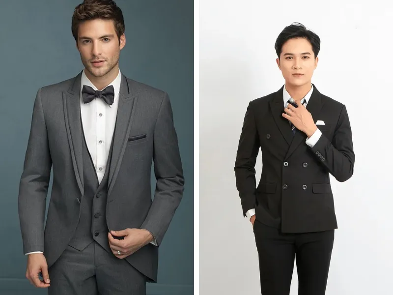 vest cưới nam 2 hàng khuy