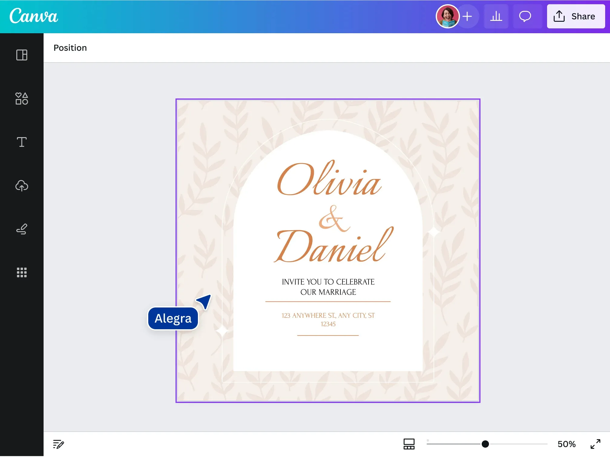 thiết kế thiệp cưới canva