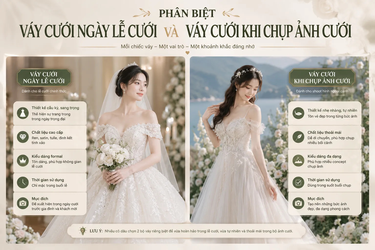 chuẩn bị v&aacute;y cưới chụp ảnh cưới v&agrave; v&aacute;y cưới trong ng&agrave;y cưới